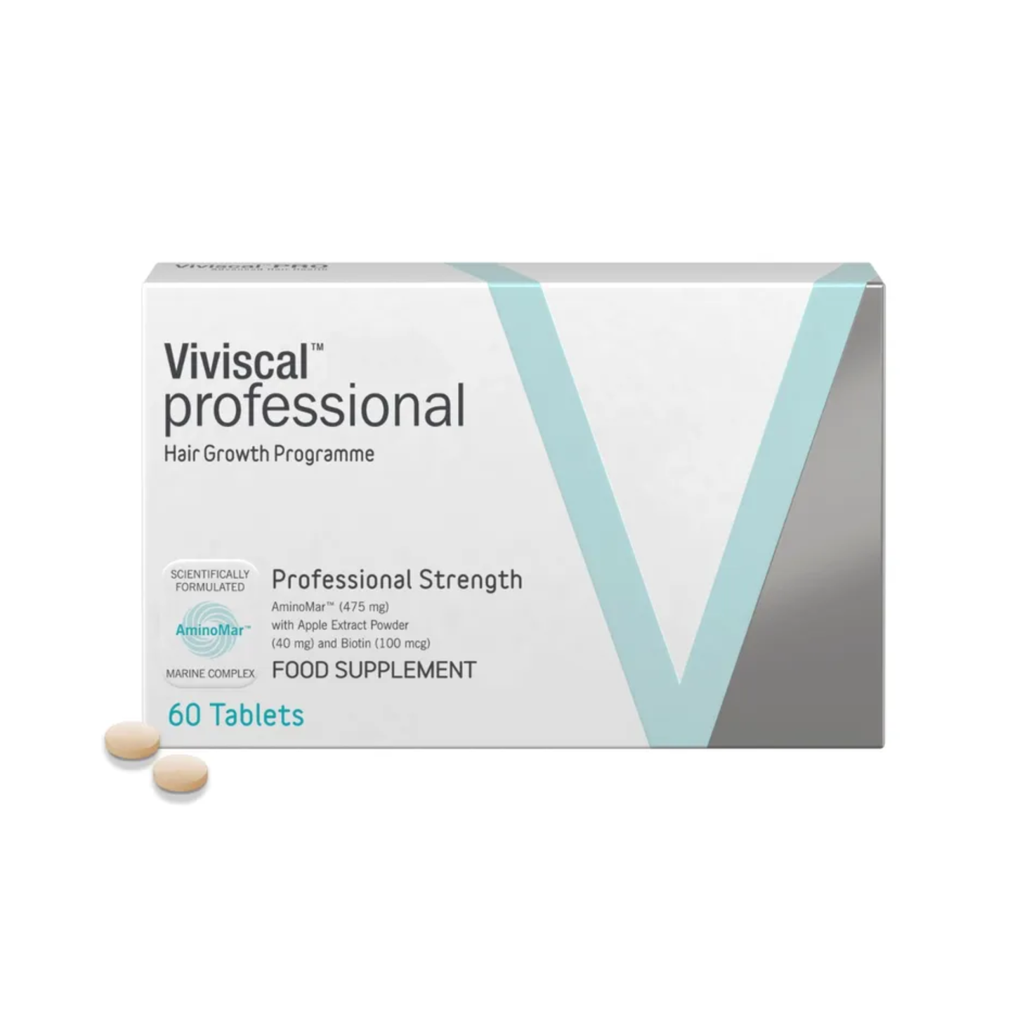 Viviscal Professional Hair Growth Tablets 60 pack, clinically proven drug-free supplement with AminoMar Marine Complex for fuller, thicker hair