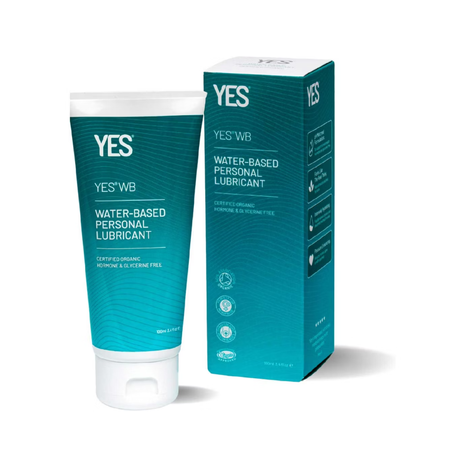 YES WB Water Based Vaginal Lubricant 75ml tube organic pH matched formula free from glycerine and hormones