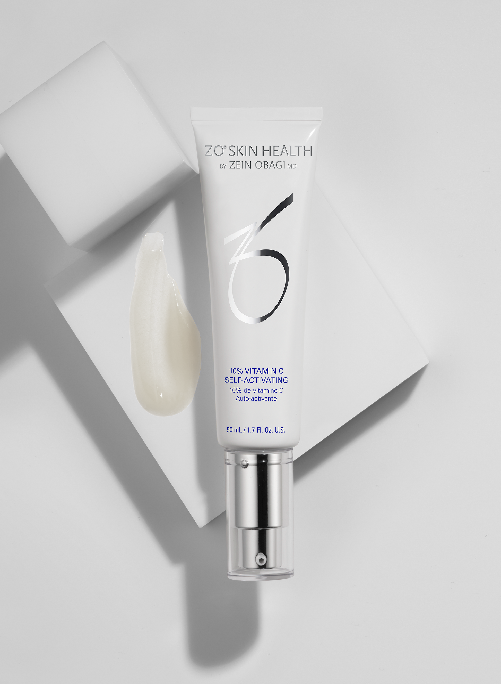ZO Skin Health 10% Vitamin C with Ascorbic Acid and Tetrahexyldecyl Ascorbate exfoliating surface pigmentation for a more even complexion