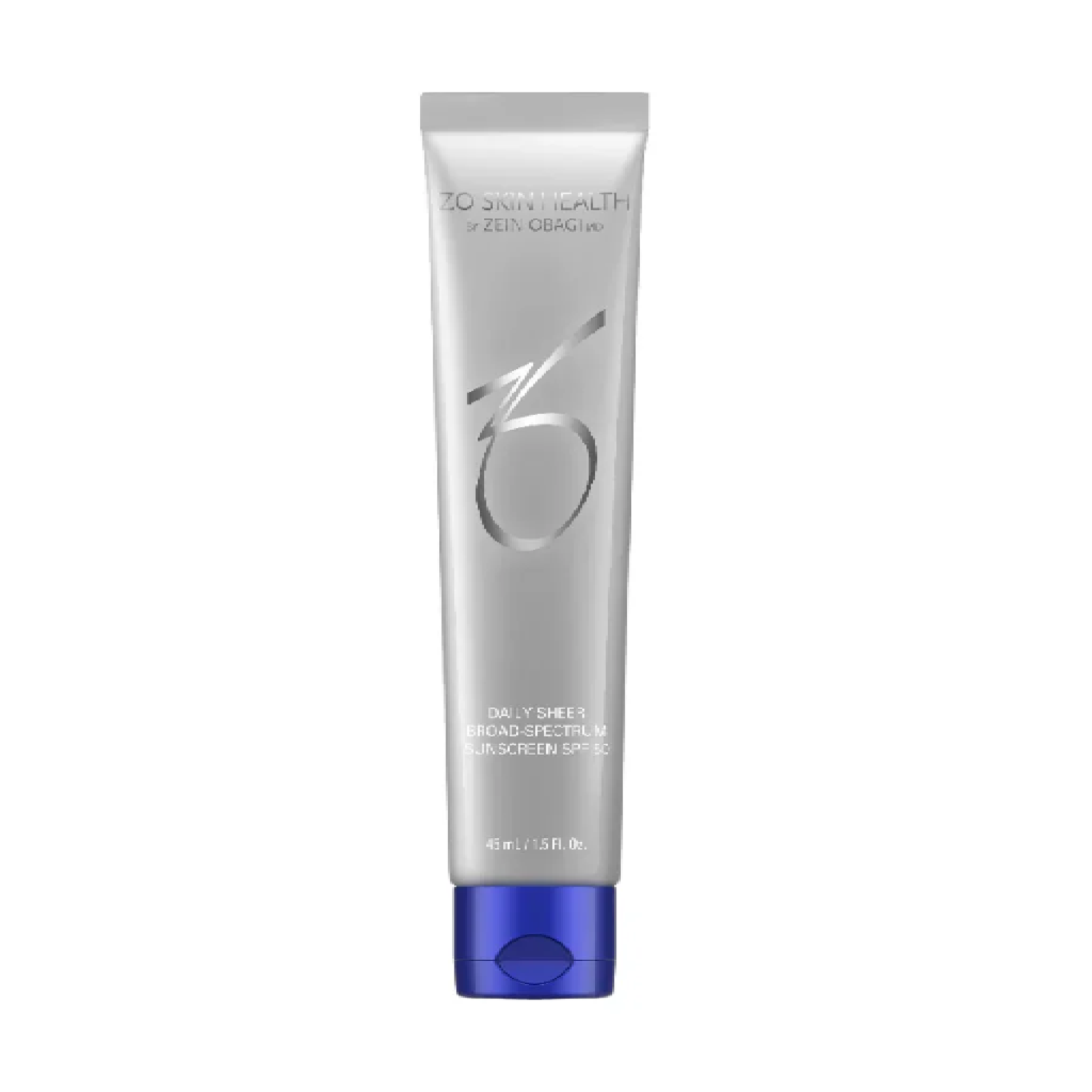 ZO Skin Health Daily Sheer Broad-Spectrum SPF50 45ml lightweight non-greasy sunscreen with sheer matte finish for daily broad-spectrum protection