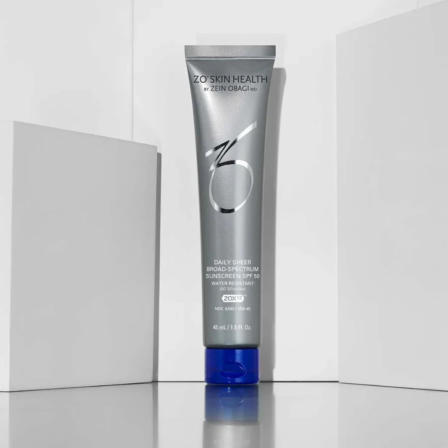 ZO Skin Health Daily Sheer SPF50 for all skin types seeking daily sun protection that wears comfortably under makeup without greasiness