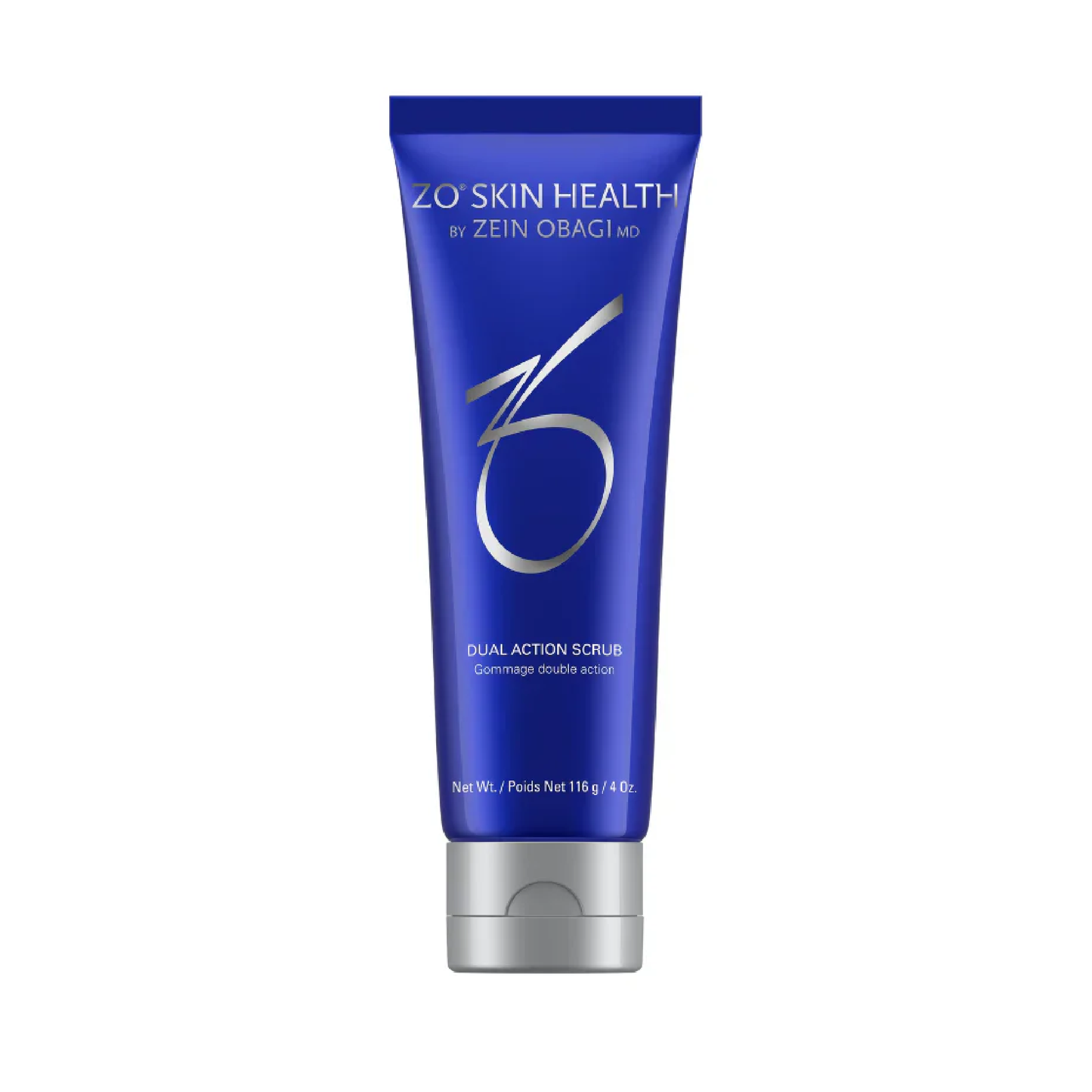 ZO Skin Health Dual Action Scrub 116g with lactic acid salicylic acid and tea tree oil for dual-action exfoliation and pore cleansing