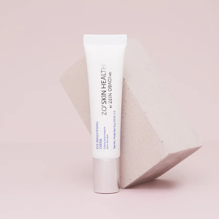 ZO Skin Health Eye Brightening Crème with Caffeine, Coenzyme A and Saccharomyces Lysate to support microcirculation and help minimise the appearance of puffiness