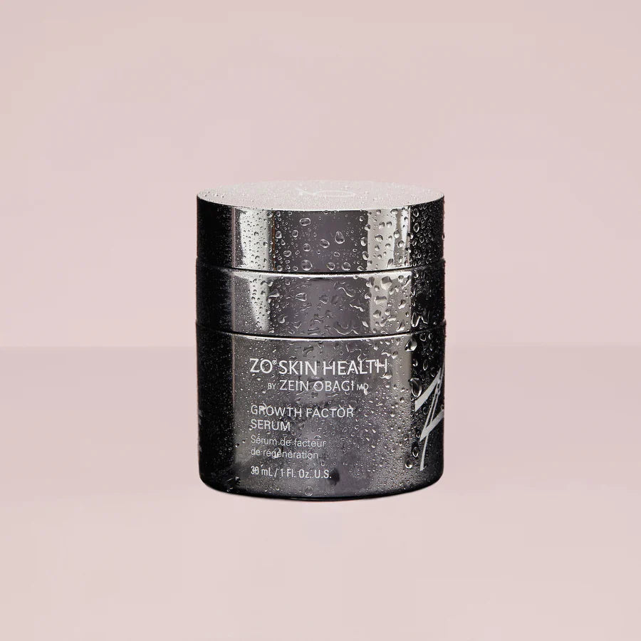 ZO Skin Health Growth Factor Serum with Disodium Acetyl Glucosamine Phosphate and fermented Ginseng Extract to help restore skin elasticity and firmness