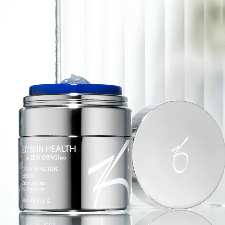 ZO Skin Health Growth Factor Serum for all skin types seeking advanced anti-ageing support to minimise expression lines and strengthen skin over time