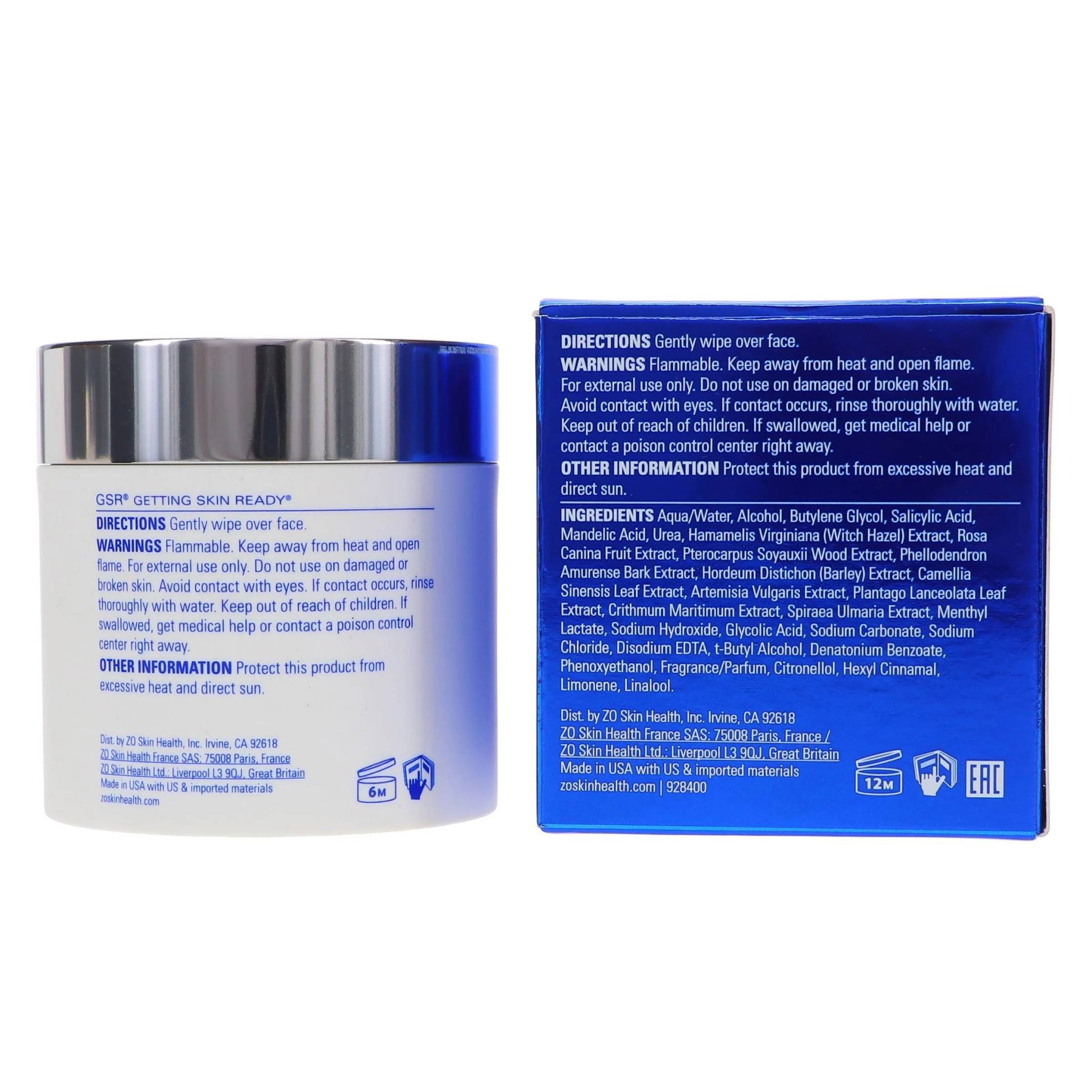 ZO Skin Health Oil Control Pads with Rosa Canina fruit extract witch hazel and menthyl lactate for pore refining and oil control