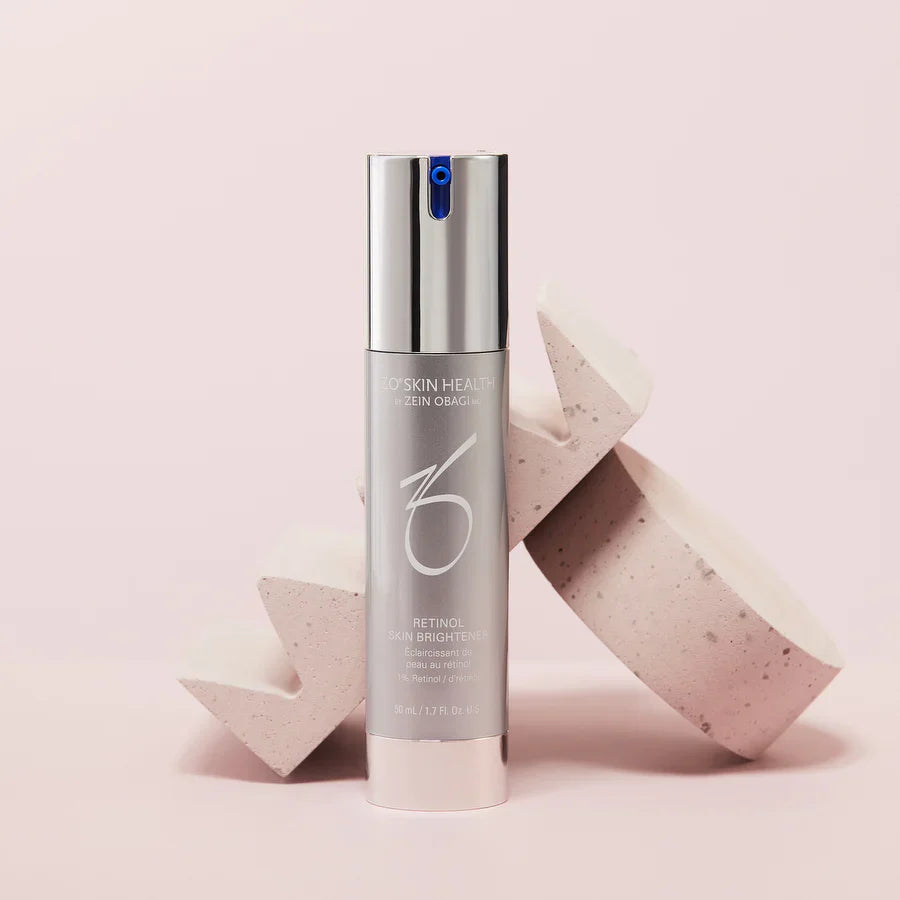 ZO Skin Health Retinol Skin Brightener 1% with bakuchiol soy isoflavones and vitamins C and E for antioxidant protection and cell renewal