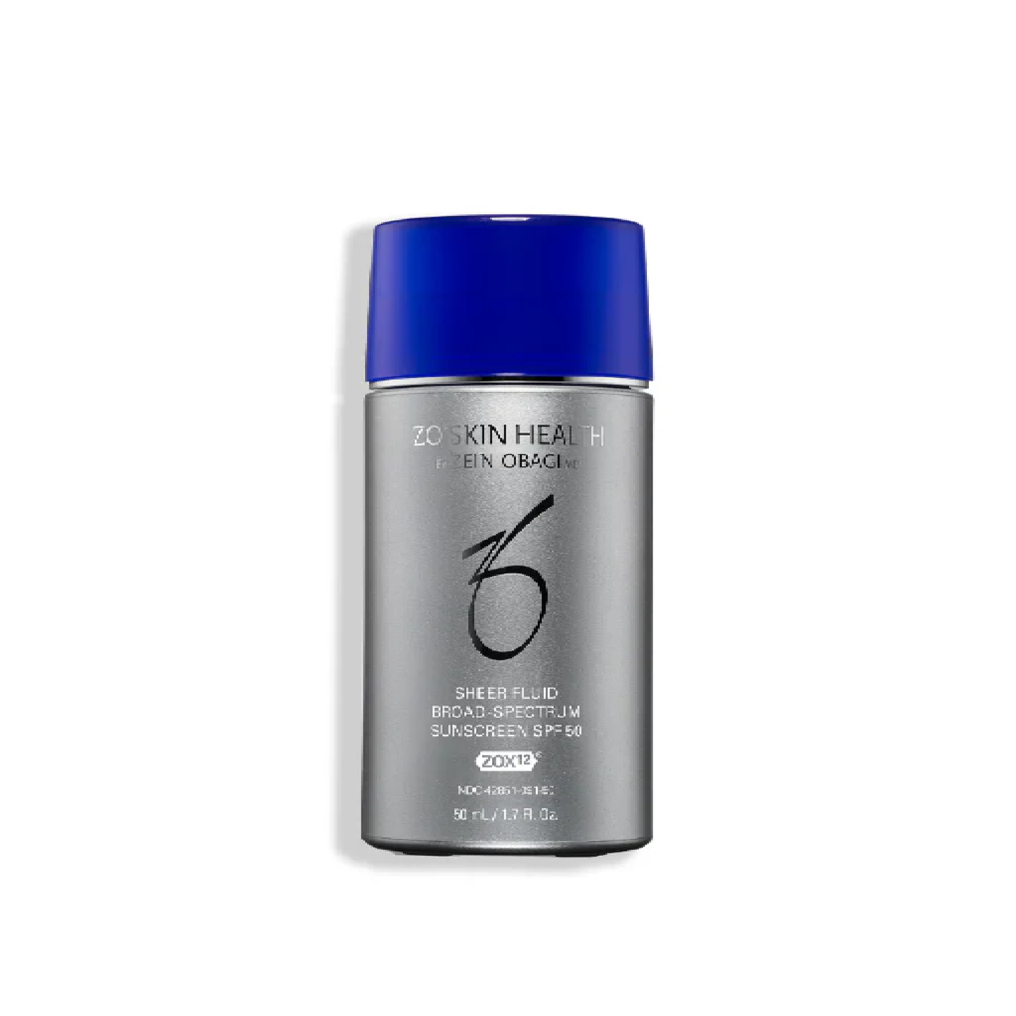 ZO Skin Health Sheer Fluid Broad-Spectrum SPF50 50ml lightweight mineral sunscreen with 22% Zinc Oxide for UVA, UVB, blue light and IR-A protection