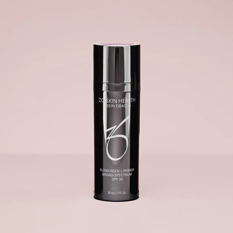 ZO Skin Health Sunscreen + Primer SPF30 for all skin types seeking daily sun protection with a silky matte base that extends makeup wear