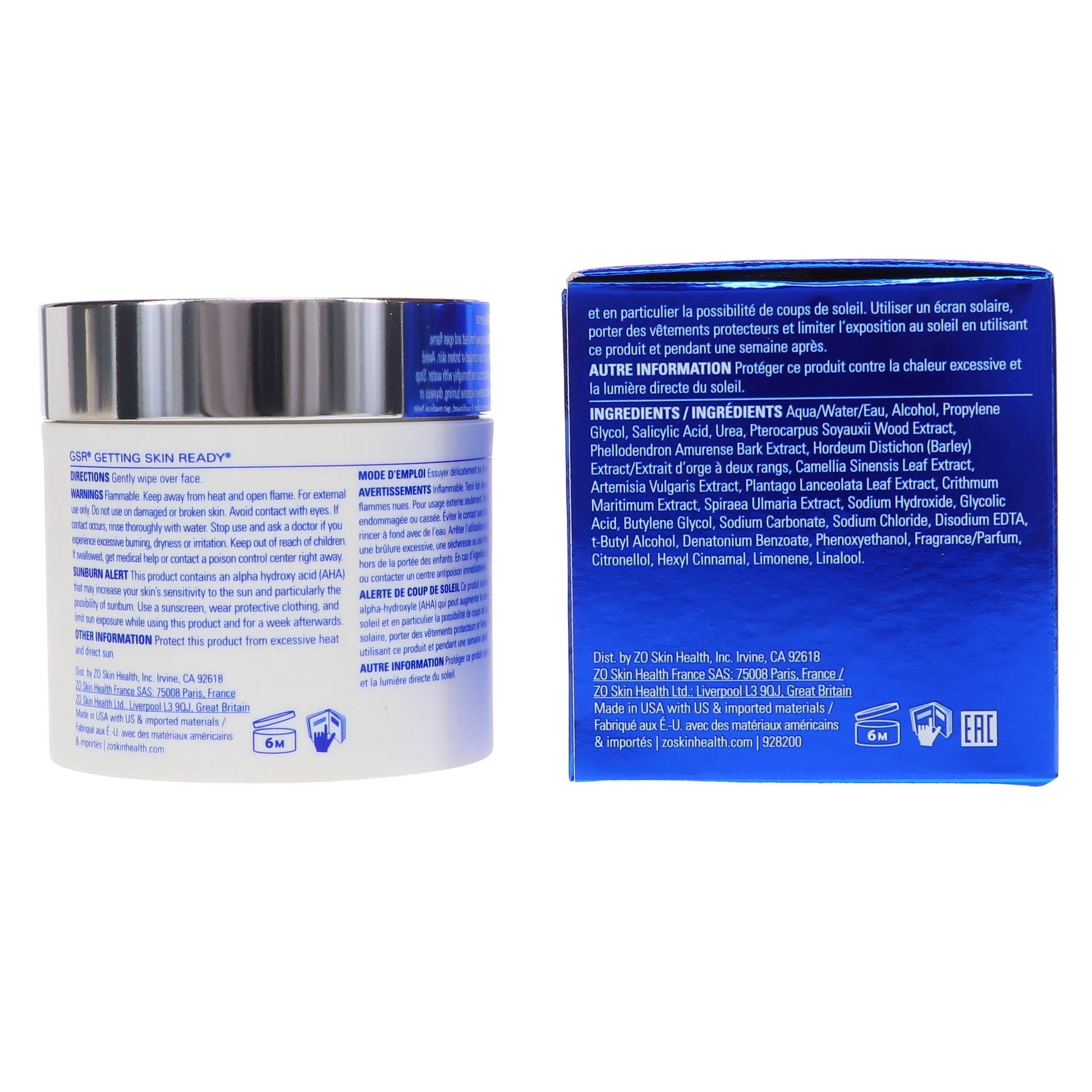 ZO Skin Health Complexion Renewal Pads for most skin types used morning and evening to remove dead skin cells and minimise surface oil