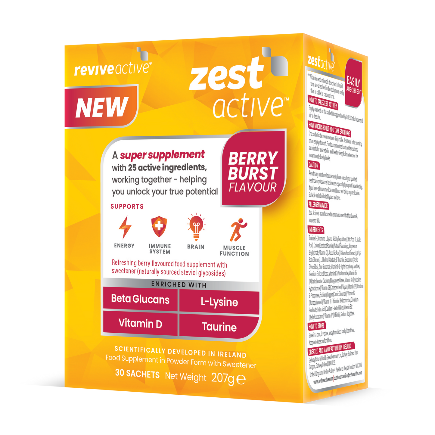 Revive Active Zest Active Berry Burst 30 Day, 30 Sachets