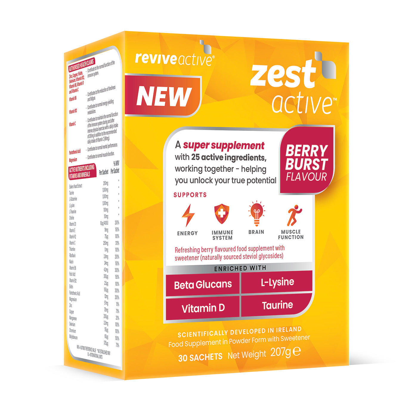 Revive Active Zest Active Berry Burst 30 Day, 30 Sachets