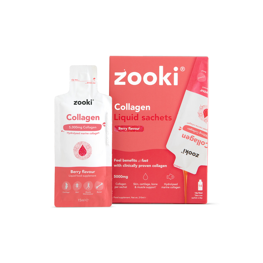 Zooki Marine Collagen 5,000mg, Berry Flavour - 14x15ml Liquid Sachets