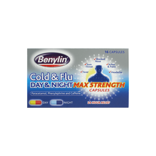 Benylin Cold & Flu Max Strength 16 Capsules