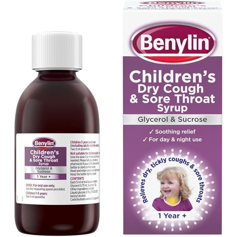 Benylin Children's Dry Cough/Sore Throat Syrup 150ml