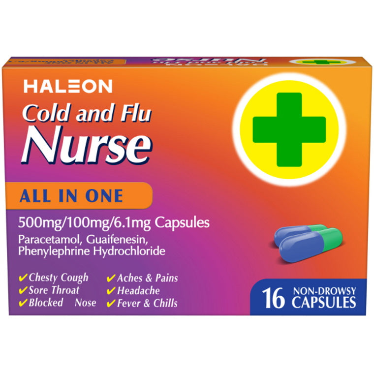 Haleon Cold Flu Nurse All In One 16 Capsules