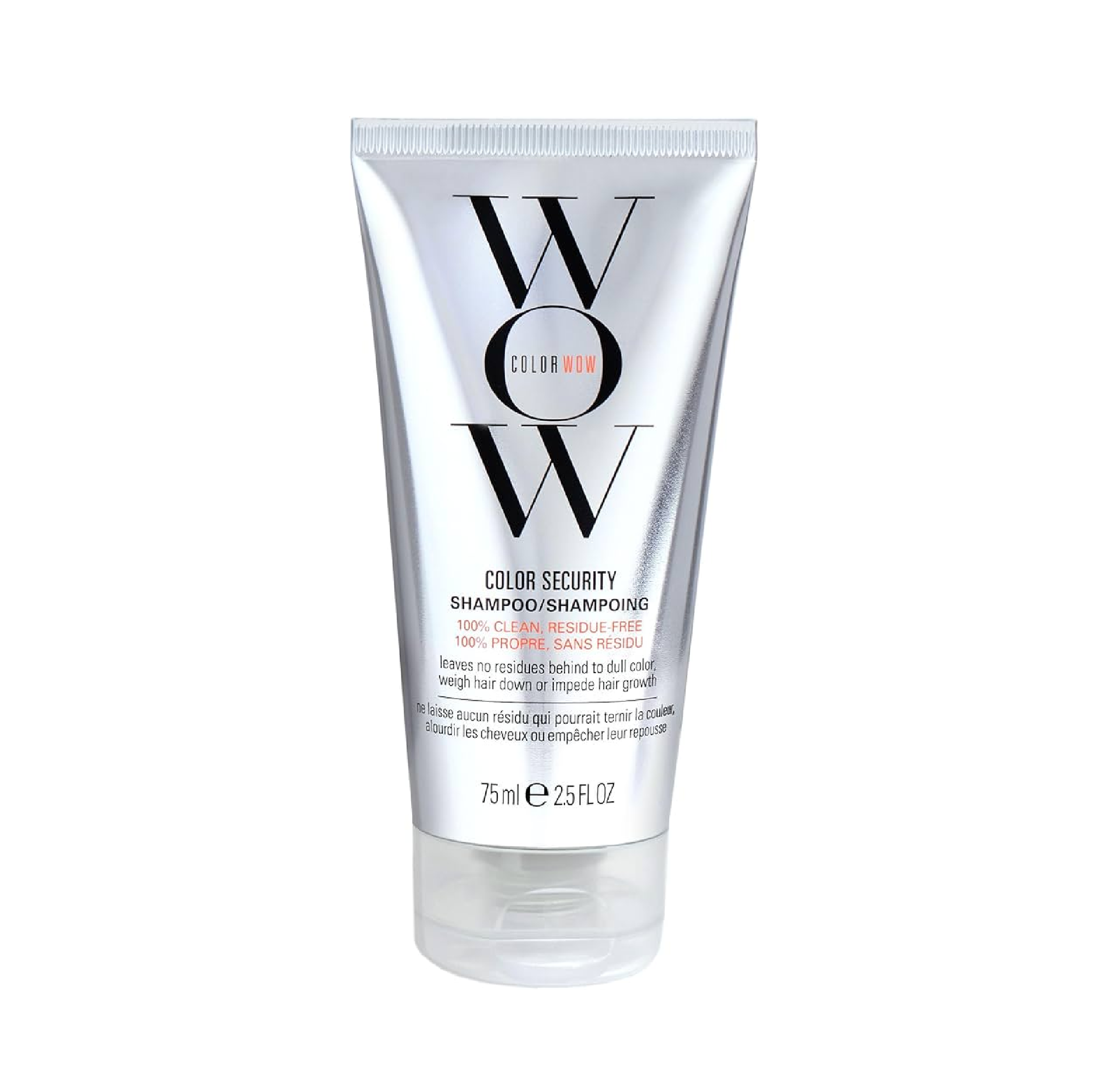 Wow Color Security shampoo tube on a white background