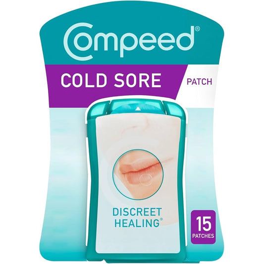 Compeed 15 Invisible Hydrocolloid Cold Sore Treatment Patches with Applicator