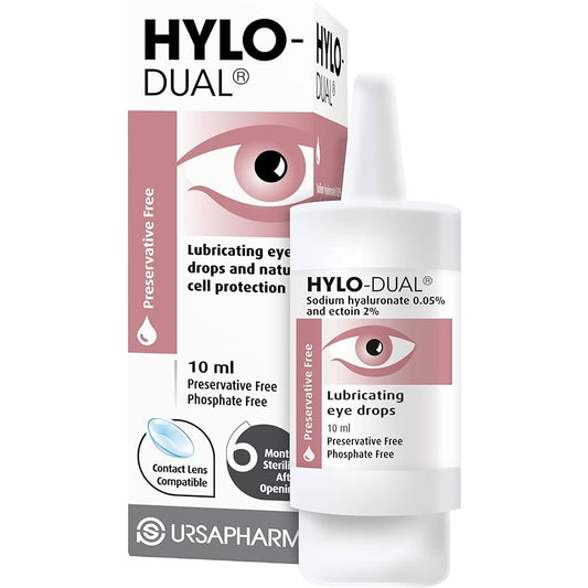 Hylo-Dual Lubricating Eye Drops – Relief for Dry & Allergy Eyes 10 ml