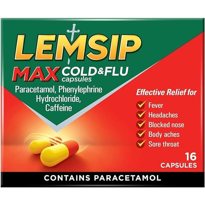 Lemsip Max Cold And Flu 16 Capsules
