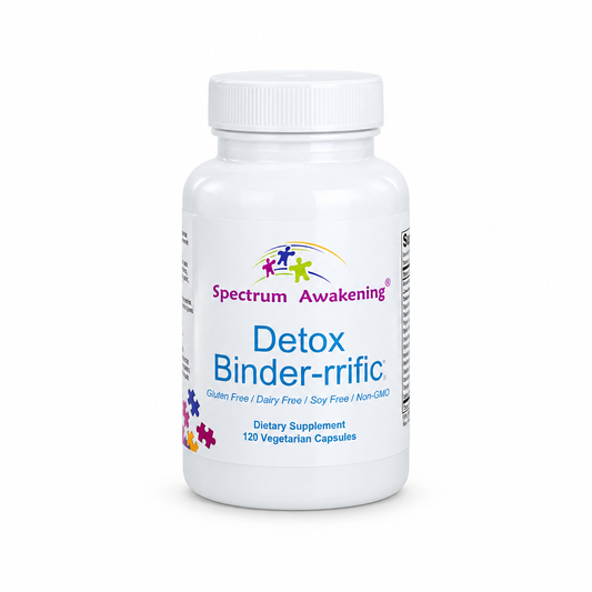 Spectrum Awakening Detox Binder-rrific 120 capsules with chlorella in a blend of plants and enzymes, in an easy capsule format.
