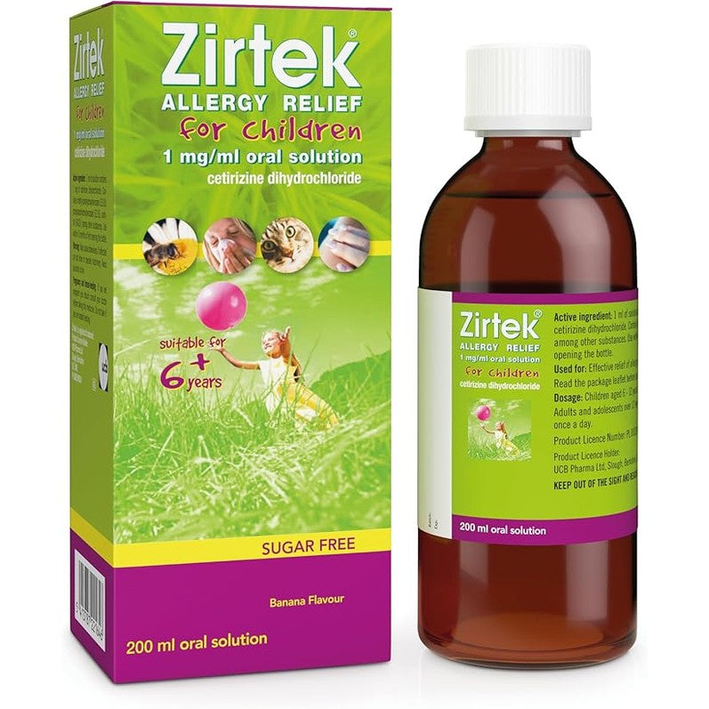 Zirtek 1mg\ml Oral Solution Cetirizine Dihydrochloride 200ml