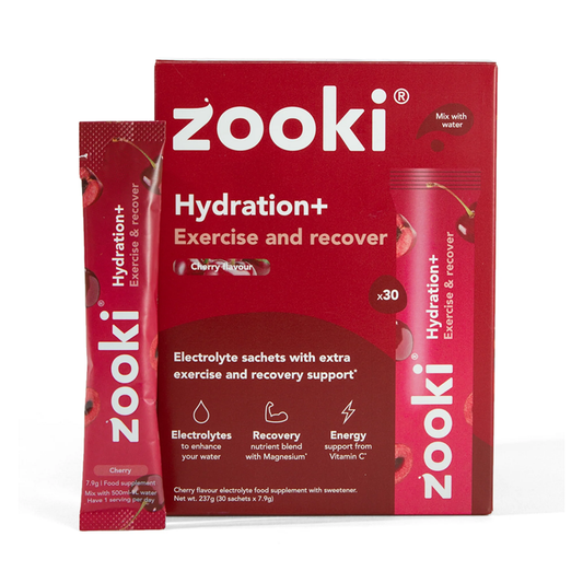 zooki Hydration+ Exercise and Recover, Cherry Flavoured 30 Sachets